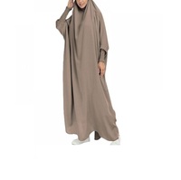 Prix de gros usine : Khimar Hijab long en satin islamique, uni, personnalisé, pour femmes musulmanes, coupe droite, pour soirée, style modeste