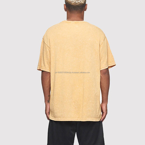 T-shirt élégant en coton 100% délavé à l'acide pour homme, coupe ample, durable et confortable, tissu doux, séchage rapide, t-shirt unique pour homme - Product Image 4