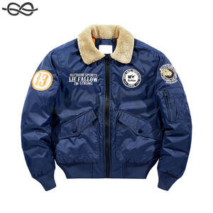 Chaqueta de vuelo de piloto de otoño e invierno para hombre, abrigo de béisbol con bordado Retro informal, chaqueta de Bombardero a prueba de viento para exteriores de estilo callejero - Product Image 4