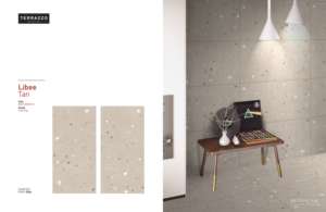 Carreaux de porcelaine de qualité supérieure LIBEE TAN TERRAZZO, design sculpté - Product Image 2