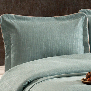 Juego de Cubrecama Guzide EVITA de 4 Piezas, Color Turquesa, 100% Chenilla, Diseño Clásico a Rayas, Teñido con Hilo, Lavable, Antiácaros, Tamaño King - Product Image 2