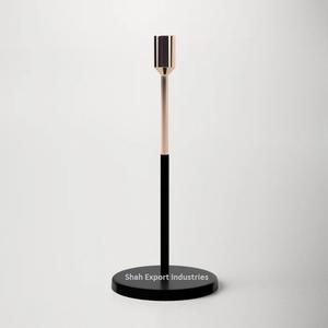 Golden & <b>Black</b> Brass Taper Candle <b>Holders</b> for Home and Wedding Tabletop Decorative Modern <b>Candlesticks</b> <b>Holders</b> - Product Image 1