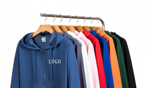 เสื้อฮู้ดผู้ชายผ้าคอตตอนคุณภาพสูง 100% ทรงหลวม ระบายอากาศได้ดี น้ำหนัก 420 กรัม ซิปหน้า ปักโลโก้ด้านหน้า - Product Image 3