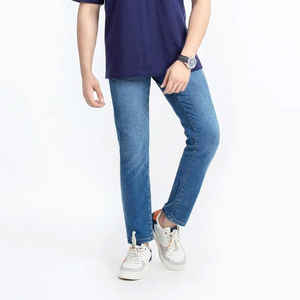 Logotipo personalizado Hombres Ropa Jeans Pantalones Transpirable 100% Algodón Streetwear Denim Jeans Pantalones - Product Image 2