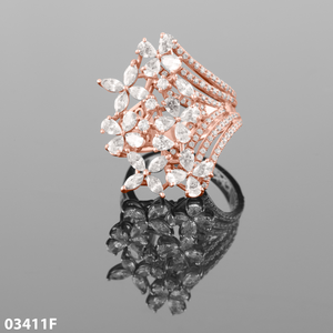 แหวนแต่งงานเพชรเลี้ยงในห้องปฏิบัติการ ทองคำสีกุหลาบ สำหรับผู้หญิง ทองคำแท้ 14K/18K สำหรับงานหมั้นสุดหรูทันสมัย พร้อมใบรับรอง - Product Image 1