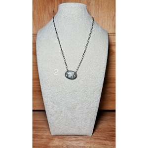 Collier Navajo New Lander en Variscite, Argent Sterling Plaqué Or, Chaîne Corde, Forme Fleur, Diamant et Perle, Idéal Cadeau pour Fêtes - Product Image 5