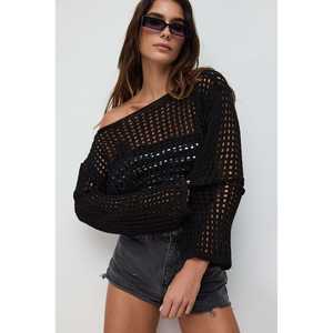 Camiseta de Manga Larga con Cuello Redondo y Corte Regular 100% Algodón para Mujer - Product Image 2