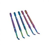 Pousse-ongles professionnels en acier inoxydable avec revêtement diamanté, effet plasma arc-en-ciel, personnalisables avec votre logo – Instruments de beauté