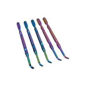 ที่ดันหนังเล็บมืออาชีพ รุ่นเรนโบว์พลาสมา สแตนเลสสตีล ด้ามจับเพชร พร้อมโลโก้สั่งทำพิเศษ อุปกรณ์เสริมความงาม - Product Image 4