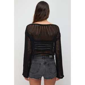 Camiseta de Manga Larga con Cuello Redondo y Corte Regular 100% Algodón para Mujer - Product Image 4