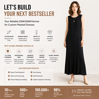 Robe plissée sur mesure, vêtements pour femmes, fabricant OEM, fournisseur de mode à marque privée pour les marques de boutiques, production en petites séries
