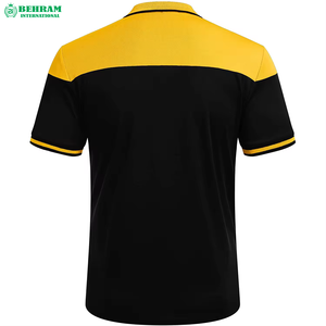 เสื้อโปโลชายสีดำเหลืองแบรนด์ Behram International แขนสั้น ทรงปกติ พิมพ์ลายโลโก้ด้านหน้า สวมใส่สบายๆ ได้ทั้งชายและหญิง สีพื้น - Product Image 2