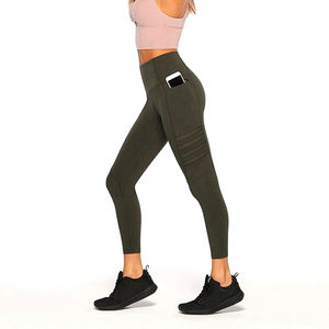Fitness Mujer Legging corto Transpirable Nuevo estilo Color sólido Fitness Fibra de bambú Tallas grandes Leggings de mujer de Pakistán - Product Image 5