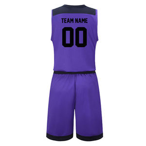 Ensembles d'uniformes de basketball unisexes pour adultes, respirants et confortables, 100 % polyester, sans manches, taille personnalisée, logo imprimé numériquement, toutes saisons - Product Image 3