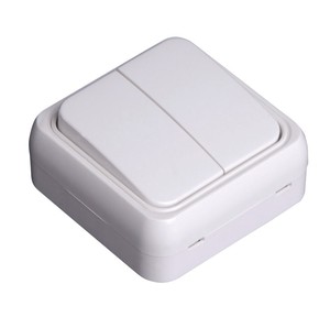Interruttore doppio Alfa con superficie bianca (Simon MS131801) - Product Image 2