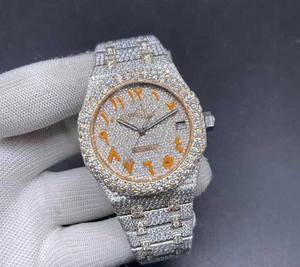 VVS personnalisé Moissanite Diamant Cadran Arabe Acier Inoxydable Glacé Automatique Montre-Bracelet Hip Hop Luxe Mode Pour Hommes - Product Image 3