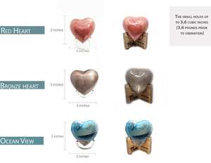 Pequeños Recuerdos de Cremación en Forma de Corazón con Base, Incluyen Urnas de Metal de Alto Brillo con Nuevo Diseño, Urnas de Latón Económicas para Cenizas Humanas - Product Image 6