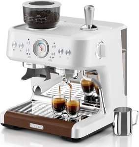 Machine à expresso la plus vendue, machine à expresso professionnelle 58 mm avec moulin intégré, puissant mousseur à lait, buse vapeur, 15 bars - Product Image 1