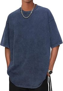 T-shirt uni en coton délavé à l'acide avec logo personnalisé pour hommes, vêtements de rue de sport coupe ajustée avec option de taille personnalisée, livraison DDP - Product Image 3