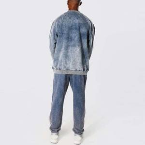 Men's Winter Solid Color Fleece Sweatshirts Embroidered O-Neck Thermal Tops Casual Streetwear Basics Clothing - Product Image 5