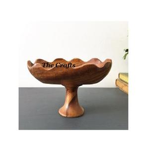 Tazón de Madera para Servir con Forma Redonda de la Más Alta Calidad, Tazón para Frutas para Decoración de Mesa de Boda - Product Image 2