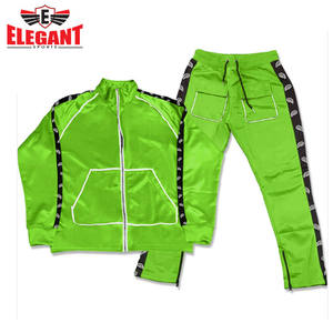 Chándales Reflectantes para Hombre con Logotipo Personalizado, Conjuntos Deportivos de 2 Piezas con Cremallera, Chándales Reflectantes de Diseño Personalizado - Product Image 3