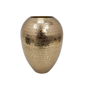 Florero de aluminio Dorado envejecido al por mayor, maceta de cerámica hecha a mano para decoración de bodas en el hogar y la Oficina - Product Image 1