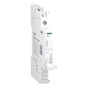 Relè Ausiliario Schneider Electric A9A26905 Acti9 IOF, 1 Contatto Commutante (C/O) da 100mA a 6A, 24VAC a 415VAC, 24VDC 130VDC, Montaggio Superiore - Product Image 1