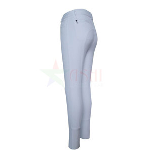 Legging d'équitation pour femme avec logo personnalisé, taille mi-haute, coupe slim, imperméable, coupe-vent, en spandex/polyester, culotte d'équitation personnalisée - Product Image 4
