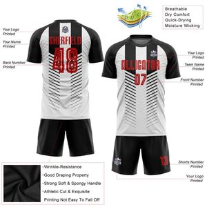 Conjunto de Uniforme de Fútbol Moderno con Rayas, Camiseta de Manga Corta, Uniforme de Fútbol Transpirable, Ropa Deportiva de Alto Rendimiento, Atuendo de Entrenamiento para Partidos - Product Image 4