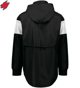 เสื้อแจ็คเก็ตฮู้ดกันลมน้ำหนักเบาสำหรับผู้ชายปี 2023 ระบายอากาศได้ดี พร้อมบริการ OEM แบบกำหนดเอง ซิปแบบสวมหัวสำหรับฤดูใบไม้ผลิ - Product Image 4