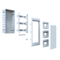 Boîte de distribution encastrée Yavuz Pano Aydinlatma POLI 019-B blanche IP40 en plastique ABS PC 390x535x107 mm 45 MCB 2,52 kg