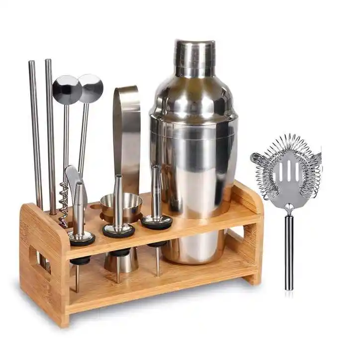 Best Verkopende Grote Cocktail Shaker Set 24Oz Roestvrijstalen Martini Shaker Drinkmixer Set Met Alcohol Bar Gereedschap Ijszeef