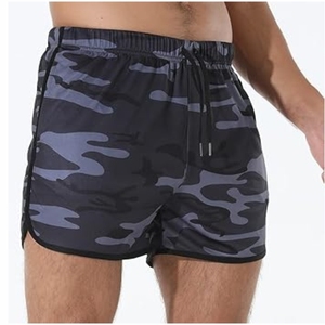 กางเกงขาสั้นวิ่งออกกำลังกายฟิตเนสสำหรับผู้ชาย เนื้อผ้าระบายอากาศ ยืดได้สี่ทิศทาง เอวยางยืด ผลิตจากสแปนเด็กซ์/ไนลอน แห้งเร็ว เป็นมิตรกับสิ่งแวดล้อม - Product Image 6