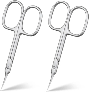 Tijeras para Uñas Portátiles de Alta Calidad Personalizadas, Recortador de Cejas, Tijeras de Acero Inoxidable Curvas y Afiladas de 3.0 mm - Product Image 2