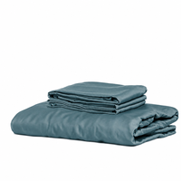 Ensemble de housse de couette de luxe en lyocell d'eucalyptus 100% tissé satiné, ensemble de literie rafraîchissant