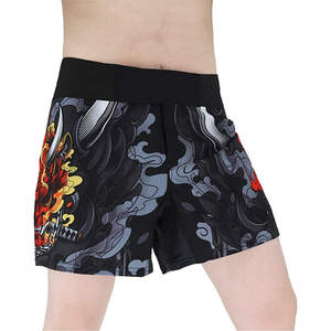 Shorts de Compresión MMA para Hombre, Ligeros, Elásticos, con Estampado por Transferencia de Calor, para Entrenamiento, Boxeo, MMA, Kickboxing, al por Mayor - Product Image 2