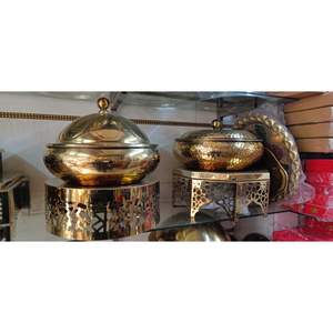 Chafing Dish Comercial de Acero y Latón Pulido Antiguo con Impresión en Grabado - Product Image 4