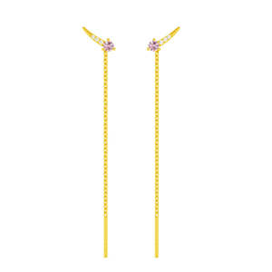 Pendientes Colgantes de Plata de Ley 925 de Primera Calidad con Diseño Sui Dhaga ¡Compra Ahora! - Product Image 1