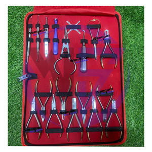 Limited Stock 18pcs Dental Orthodontic Set Pliers & Instruments for Wire & <b>Bracket</b> Work Surgical Zipper Case Pack - Product Image 6