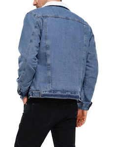 Custom Hot Autumn <b>Men's</b> Embroider <b>Black</b> Denim <b>Jacket</b> High Quality Loose Fashion <b>Jean</b> <b>Jackets</b> - Product Image 3