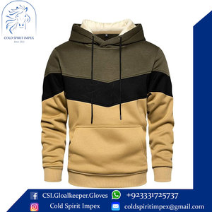2024 automne hiver hommes mode sweats à capuche grande taille solide à manches longues cordon pull Style décontracté 100% coton - Product Image 3