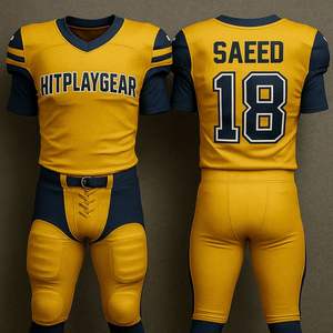 Uniforme de football américain personnalisé, best-seller, design personnalisé, 100% polyester, vêtements de sport à séchage rapide, maillot et pantalon de football américain - Product Image 1