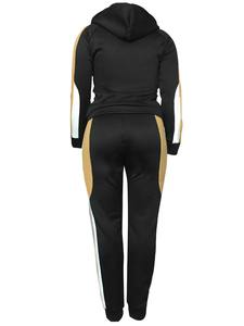 LW เสื้อผ้าลำลองสองชิ้นขนาดใหญ่พิเศษของผู้หญิงเสื้อมีฮู้ดและกางเกงมีซิปพิมพ์ลายกราฟิก - Product Image 3