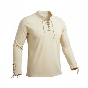 เสื้อคอตตอนแบบมีปกและแขนเสื้อ-ผ้าคอตตอนจีออฟฟฟรีย์ปักลายแบบดั้งเดิมเสื้อผ้าสไตล์สก็อตสุดสบาย - Product Image 2