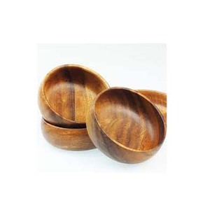 Cuenco redondo elegante para servir ensalada y sopa con diseño martillado exterior Cuencos de madera para servir sopa y salsa Apto para alimentos - Product Image 6