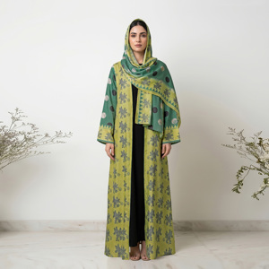Premium Weightless Digital Print Open Front Breathable Summer Wedding Abaya Scarf <b>Long</b> Cardigan Muslim Ladies Flowy <b>Dress</b> - Product Image 3