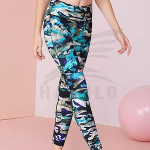High Demand Quick Dry Yoga <b>Leggings</b> for <b>Women</b> Solid <b>Pattern</b> Customized OME Service Elastic Waist Closure Pants - Product Image 4