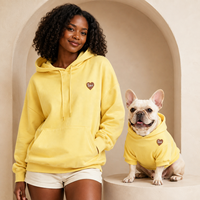 Vêtements confortables en coton pour petits chiens Teddy Bichon Frise, assortis parent-animal, brodés de cœurs, pour l'union humain-animal