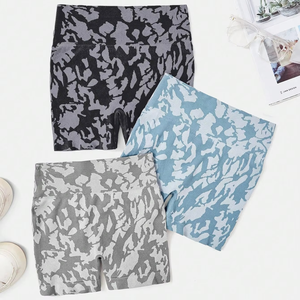 Logo personnalisé Shorts de sport taille haute élastiques sans couture pour femmes - Product Image 3